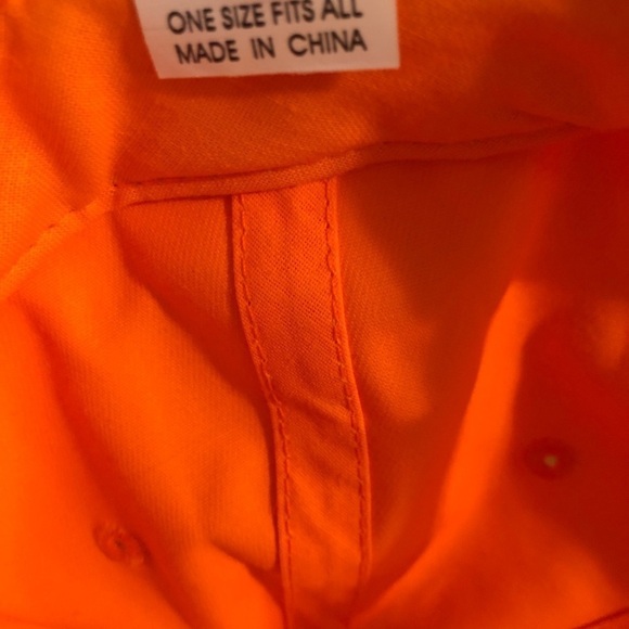 Miller High Life Light Beer Neon Orange Cap Hat One Size Hook/Loop Adjustable - Picture 5 of 5